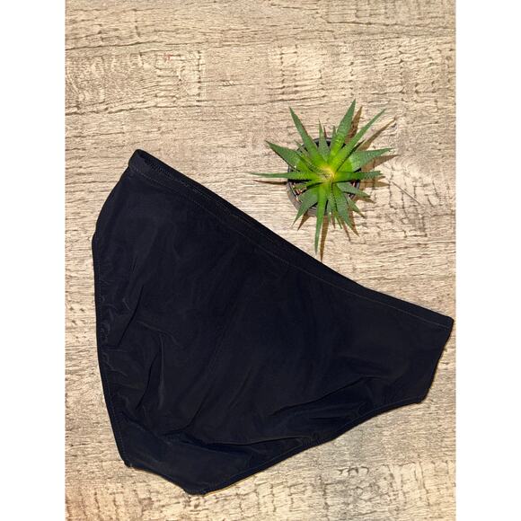 Gottex Contour Black Tankini Swim Set Sz 6 Flowy A-Line Top, Retro Poolside Glam - Picture 5 of 8